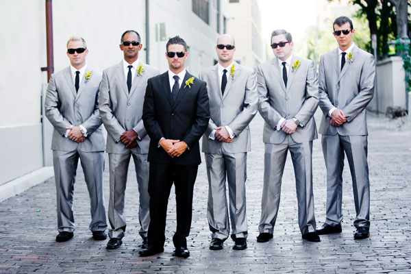 Or the groom can wear a different color tux wwwbridalguidecom